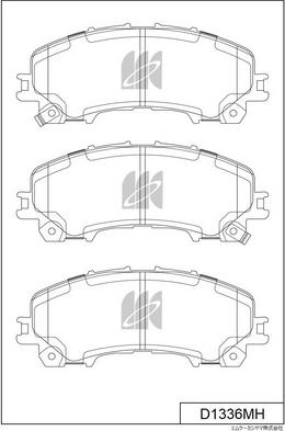 MK Kashiyama D1336MH - Kit de plaquettes de frein, frein à disque cwaw.fr