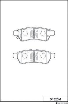 MK Kashiyama D1323M - Kit de plaquettes de frein, frein à disque cwaw.fr