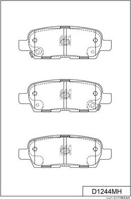 MK Kashiyama D1244MH - Kit de plaquettes de frein, frein à disque cwaw.fr