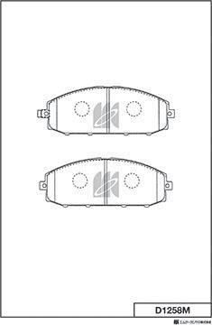 MK Kashiyama D1258M - Kit de plaquettes de frein, frein à disque cwaw.fr