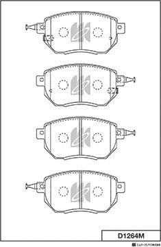 MK Kashiyama D1264M - Kit de plaquettes de frein, frein à disque cwaw.fr