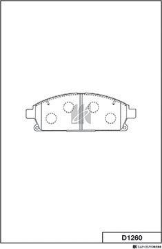 MK Kashiyama D1260 - Kit de plaquettes de frein, frein à disque cwaw.fr