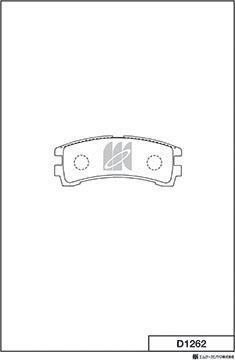 MK Kashiyama D1262 - Kit de plaquettes de frein, frein à disque cwaw.fr