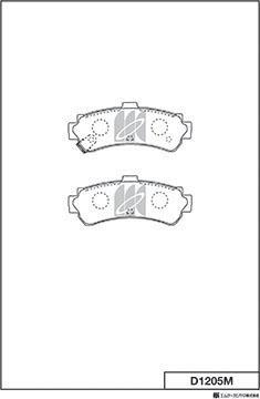 MK Kashiyama D1205M - Kit de plaquettes de frein, frein à disque cwaw.fr