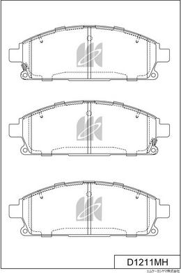 MK Kashiyama D1211MH - Kit de plaquettes de frein, frein à disque cwaw.fr