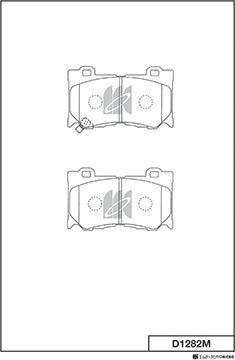 MK Kashiyama D1282M - Kit de plaquettes de frein, frein à disque cwaw.fr