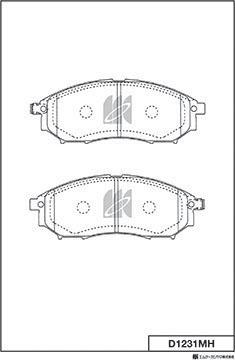 MK Kashiyama D1231MH - Kit de plaquettes de frein, frein à disque cwaw.fr