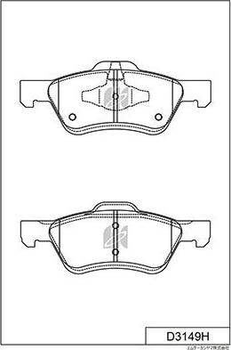 MK Kashiyama D3149H - Kit de plaquettes de frein, frein à disque cwaw.fr