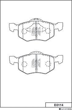 MK Kashiyama D3114 - Kit de plaquettes de frein, frein à disque cwaw.fr