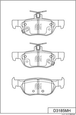 MK Kashiyama D3185MH - Kit de plaquettes de frein, frein à disque cwaw.fr