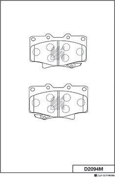 MK Kashiyama D2094M - Kit de plaquettes de frein, frein à disque cwaw.fr