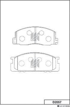 MK Kashiyama D2057 - Kit de plaquettes de frein, frein à disque cwaw.fr