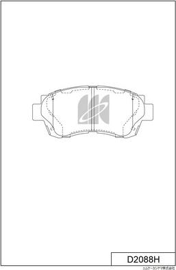 MK Kashiyama D2088H - Kit de plaquettes de frein, frein à disque cwaw.fr