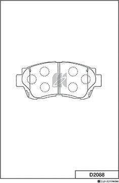 MK Kashiyama D2088 - Kit de plaquettes de frein, frein à disque cwaw.fr