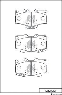 MK Kashiyama D2082M - Kit de plaquettes de frein, frein à disque cwaw.fr