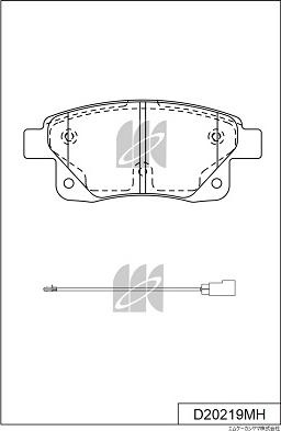 MK Kashiyama D20219MH - Kit de plaquettes de frein, frein à disque cwaw.fr