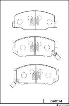 MK Kashiyama D2075M - Kit de plaquettes de frein, frein à disque cwaw.fr