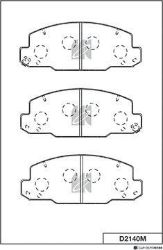 MK Kashiyama D2140M - Kit de plaquettes de frein, frein à disque cwaw.fr