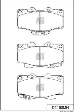 MK Kashiyama D2160MH - Kit de plaquettes de frein, frein à disque cwaw.fr