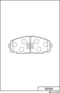 MK Kashiyama D2104 - Kit de plaquettes de frein, frein à disque cwaw.fr