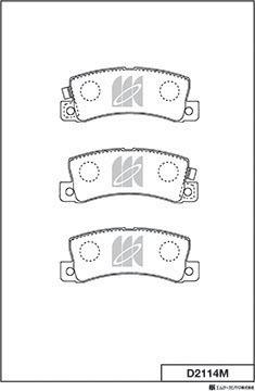 MK Kashiyama D2114M - Kit de plaquettes de frein, frein à disque cwaw.fr