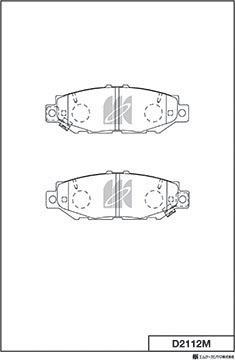 MK Kashiyama D2112M - Kit de plaquettes de frein, frein à disque cwaw.fr