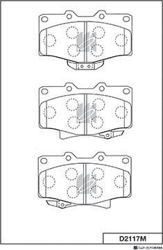 MK Kashiyama D2117M - Kit de plaquettes de frein, frein à disque cwaw.fr