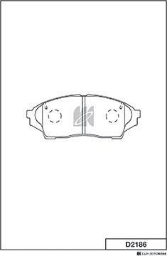 MK Kashiyama D2186 - Kit de plaquettes de frein, frein à disque cwaw.fr