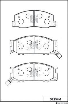 MK Kashiyama D2134M - Kit de plaquettes de frein, frein à disque cwaw.fr