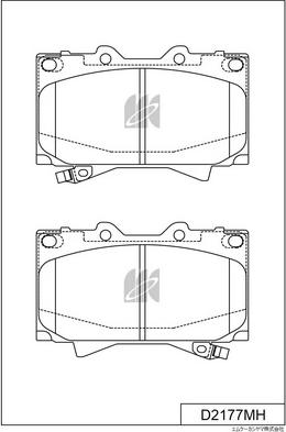 MK Kashiyama D2177MH - Kit de plaquettes de frein, frein à disque cwaw.fr