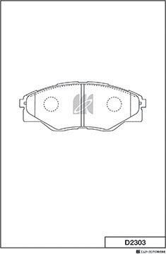 MK Kashiyama D2303 - Kit de plaquettes de frein, frein à disque cwaw.fr