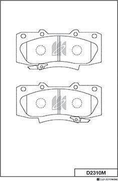 MK Kashiyama D2310M - Kit de plaquettes de frein, frein à disque cwaw.fr