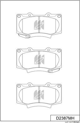 MK Kashiyama D2387MH - Kit de plaquettes de frein, frein à disque cwaw.fr