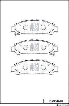 MK Kashiyama D2334MH - Kit de plaquettes de frein, frein à disque cwaw.fr