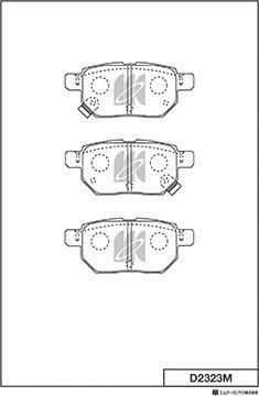 MK Kashiyama D2323M - Kit de plaquettes de frein, frein à disque cwaw.fr