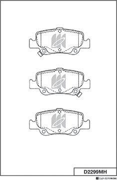 MK Kashiyama D2299MH - Kit de plaquettes de frein, frein à disque cwaw.fr