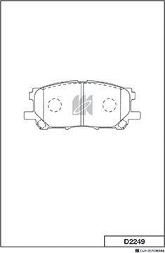 MK Kashiyama D2249 - Kit de plaquettes de frein, frein à disque cwaw.fr