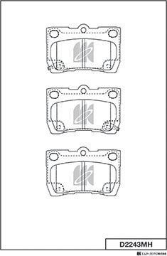 MK Kashiyama D2243MH - Kit de plaquettes de frein, frein à disque cwaw.fr