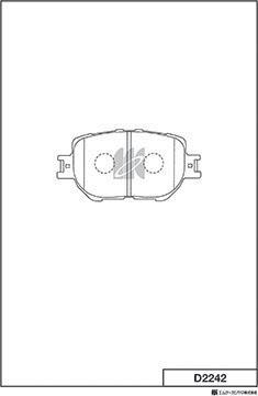 MK Kashiyama D2242 - Kit de plaquettes de frein, frein à disque cwaw.fr