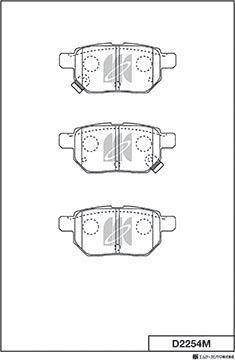 MK Kashiyama D2254M - Kit de plaquettes de frein, frein à disque cwaw.fr