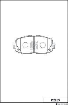 MK Kashiyama D2253 - Kit de plaquettes de frein, frein à disque cwaw.fr