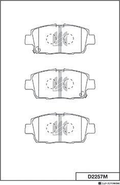 MK Kashiyama D2257M - Kit de plaquettes de frein, frein à disque cwaw.fr