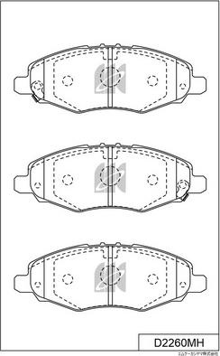 MK Kashiyama D2260MH - Kit de plaquettes de frein, frein à disque cwaw.fr