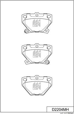 MK Kashiyama D2204MH - Kit de plaquettes de frein, frein à disque cwaw.fr