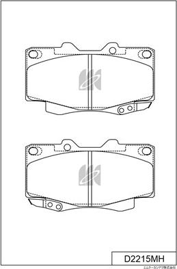 MK Kashiyama D2215MH - Kit de plaquettes de frein, frein à disque cwaw.fr