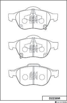 MK Kashiyama D2236M - Kit de plaquettes de frein, frein à disque cwaw.fr