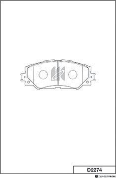 MK Kashiyama D2274 - Kit de plaquettes de frein, frein à disque cwaw.fr