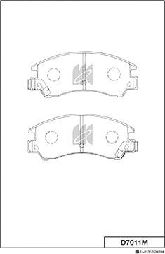 MK Kashiyama D7011M - Kit de plaquettes de frein, frein à disque cwaw.fr