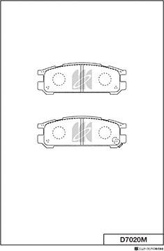 MK Kashiyama D7020M - Kit de plaquettes de frein, frein à disque cwaw.fr