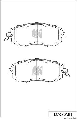 MK Kashiyama D7073MH - Kit de plaquettes de frein, frein à disque cwaw.fr